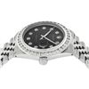 Image 8 : Rolex Mens Stainless Steel Black Jubilee 3 ctw Diamond Datejust Wristwatch 36MM