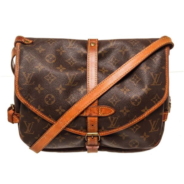 Louis Vuitton Brown Monogram Canvas Saumur 30cm Crossbody Bag