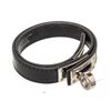 Image 6 : Hermes Black Leather Kelly Double Tour Bracelet
