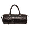 Image 1 : Balenciaga Black Leather East Waist Satchel Bag