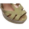 Image 6 : Miu Miu Pistacchio Suede Camoscio Lame Wedges Heels Shoes 39