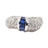 Image 2 : 2.55 ctw Sapphire And Diamond Ring - 14KT White Gold