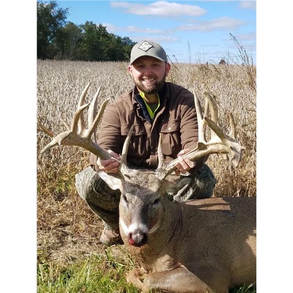 Three Day Indiana Monster 160-inch Whitetail Estate Hunt for One Hunter and One Observer. Donated by