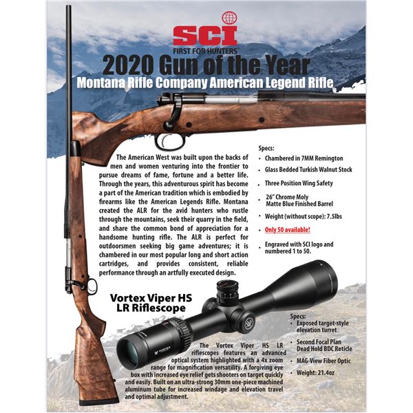 ***1 of 2 remaining in SCI possession***  Montana 7mm Remington Rifle with glass bedded Turkish waln