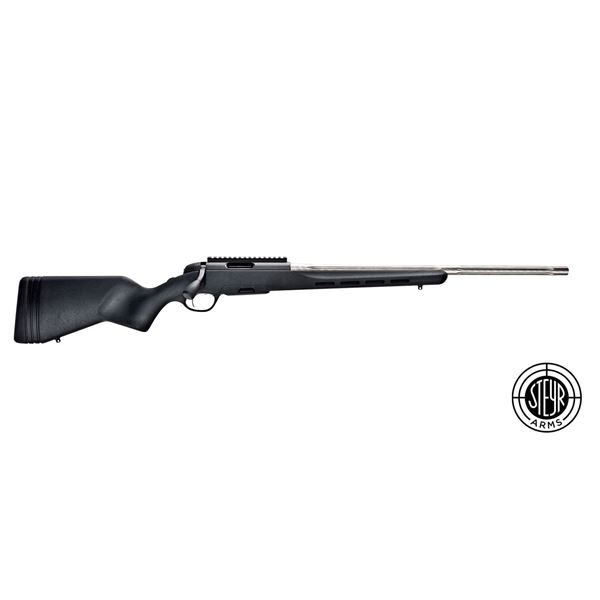 STEYR MANNLICHER PRO VARMINT STAINLESS  CAL. 223 REM, 600MM HB FLUTET, FIBRE GLASS STOCK BLACK, DIRE
