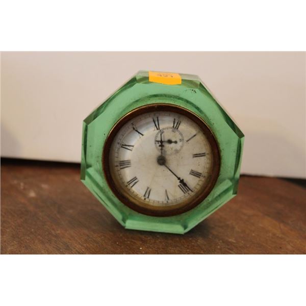 E.N. Welch Victorian Art Glass Clock