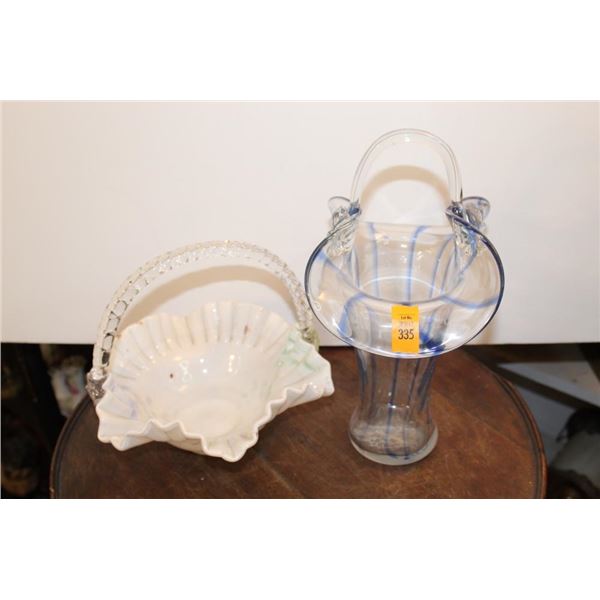 Steuben and Art Glass Brides Baskets