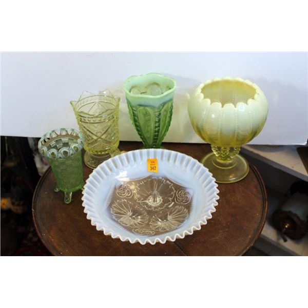 Opalescent and Vaseline Glass