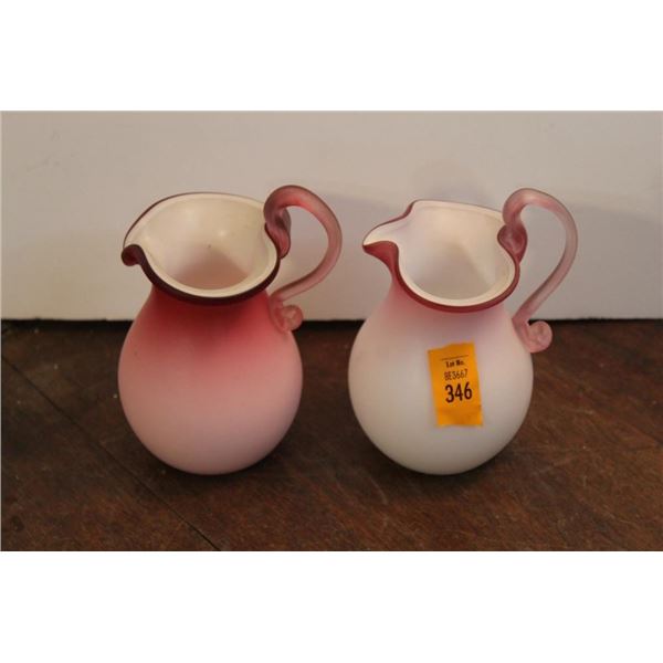 Peachblow Creamers