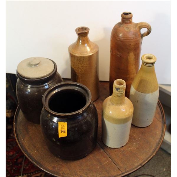 Stoneware Jugs, Bottles, Crocks