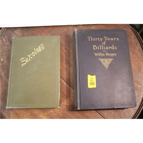 Thirty Years of Billiards Autographed by Willie Hoppe including Sexology Book