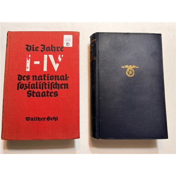 2 World War II books; Mein Kampf by Adolf Hitler and Die Fahre I-IV.