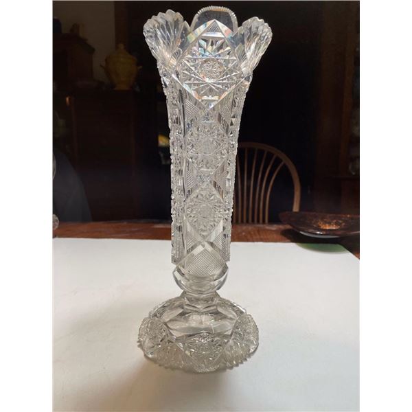 American Brilliant Cut Glass Vase