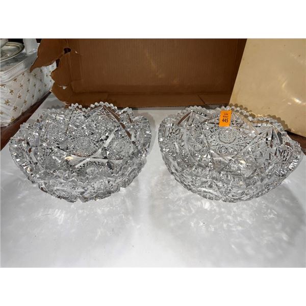 American Brilliant Cut Glass Bowls