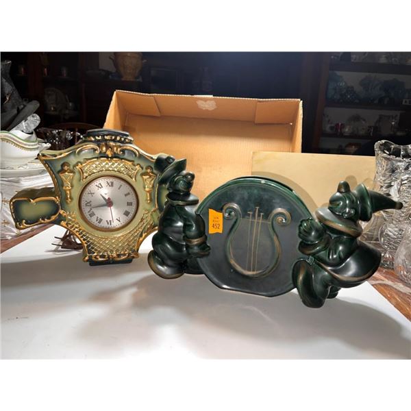 Pottery Clown Vase/Coach Clock