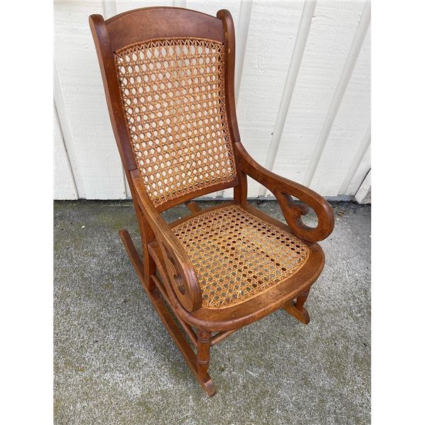 Child's Caned Rocking Chair