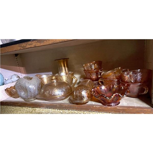 Depression Glass and Glass Stopper Discovery Lot