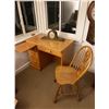Image 1 : Oak Desk and Chair