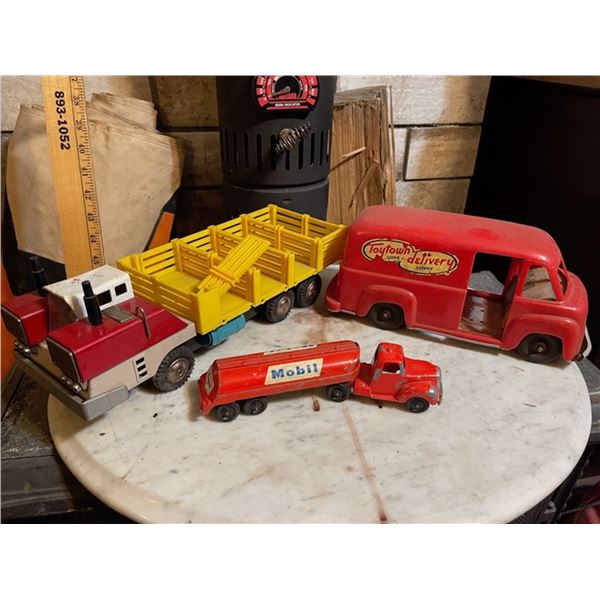 3 Vintage Toy Trucks