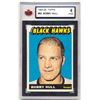 Image 1 : Topps card of Bobby Hull of the Chicago Blackhawks (1965-66) Card #59 graded by KSA 4 VGE.