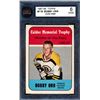 Image 2 : Bruins Bobby Orr #4, (1967-68) Card #118, printed by Topps graded KSA: ENM-6.