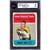 Image 2 : Bruins Bobby Orr #4, (1967-68) Card #118, printed by Topps graded KSA: VGE-4.