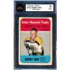 Image 2 : Bruins Bobby Orr #4, (1967-68) Card #118, printed by Topps graded KSA: VGE-4.