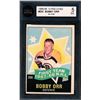 Image 2 : Bruins Bobby Orr #4, (1968-69) Card #200, printed by O-Pee-Chee graded KSA: EX-5.
