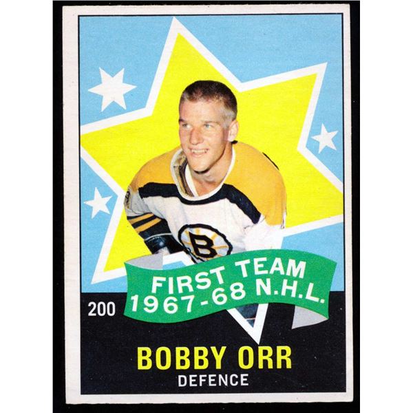 O-Pee-Chee carte Norris de Bobby Orr #4 (1968-69) carte #200.