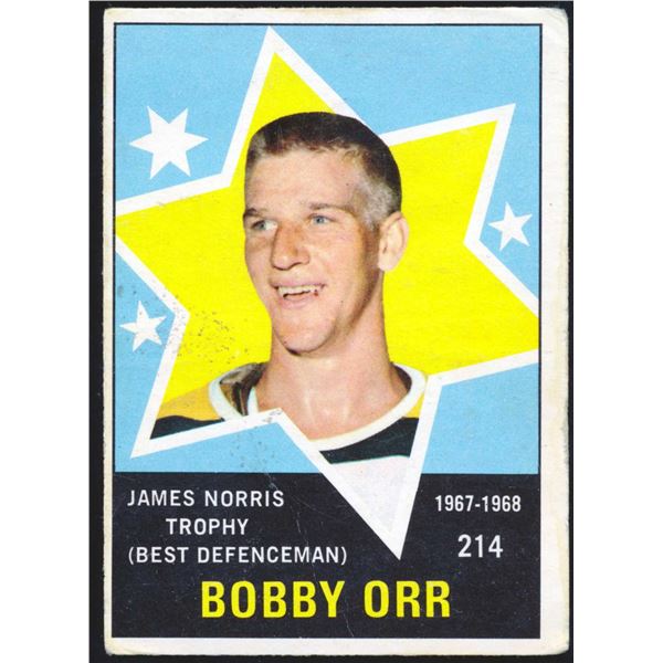 O-Pee-Chee carte Norris de Bobby Orr #4 (1968-69) Carte #214.