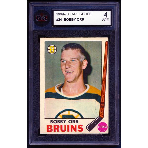 O-Pee-Chee Bobby Orr #4 (1969-70) graded KSA: 4 VGE.