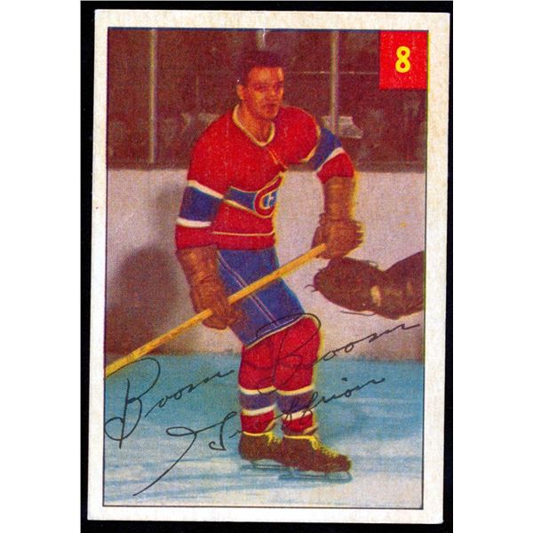 Parkhurst card from Bernard (boom boom) Geoffrion #5 (1954-55) card #8.