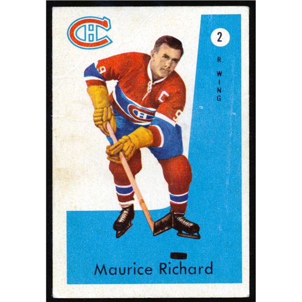 Parkhurst card from Maurice Richard #9 (1959-60) card #2.