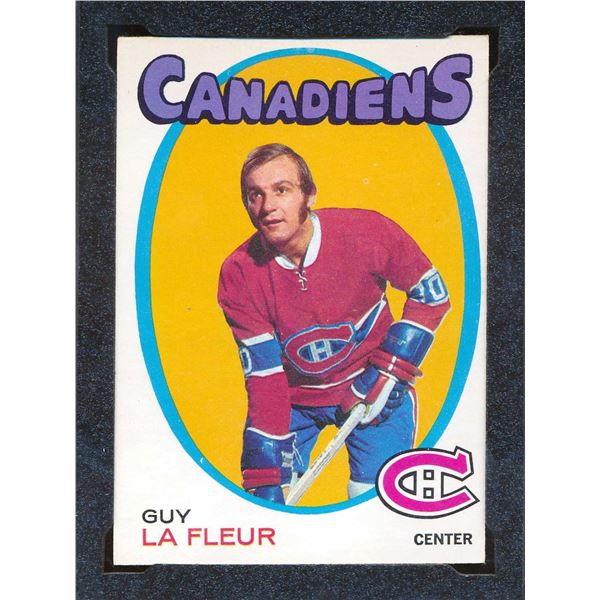 Canadiens Guy Lafleur #10, Rookie Card (1971-72) Card #148 O-Pee-Chee graduate KSA: ENM-6