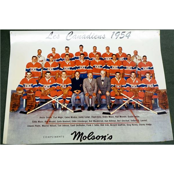 Photo of the Montreal Canadiens team (1954-55), from Molson Brewery Ltd.