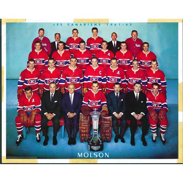 Photo of the Montreal Canadiens team (1961-62), from Molson Brewery Ltd.