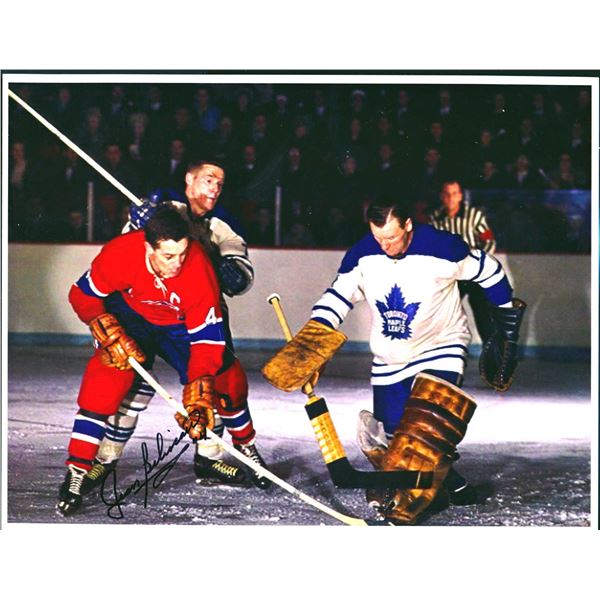 Photo of Jean BÃ©liveau #4 autographed between the years 1958 and 1970.