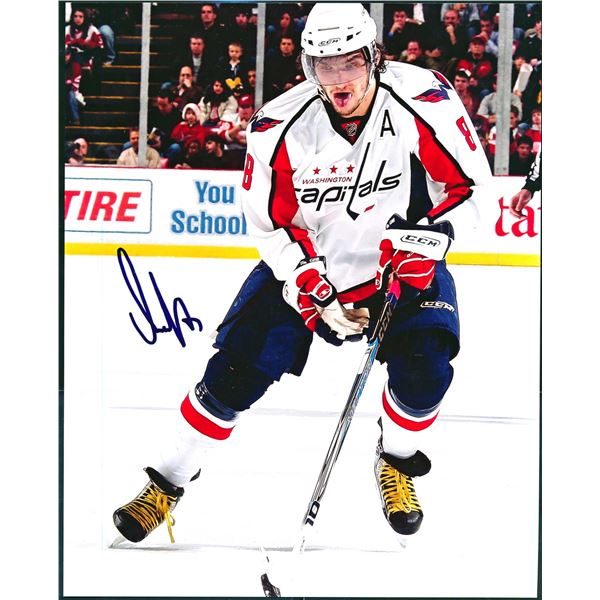 Photo of Alexander Ovechkin #8 of the Washington Capitals autographed.