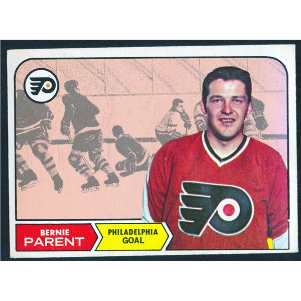Topps card from Bernie Parent #1 (1968-69) Card #89.