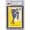 Image 1 : Parkhurst Card of the Toronto Maples Leafs, by Frank Mahovlich (1959-60) card #24 , graded by KSA 6 