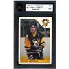 Image 2 : Penguins Mario Lemieux #66, (1985-86) Rookie Card # 9 printed by O-Pee-Chee KSA: NM-7.