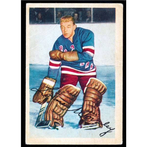 Parkhurst rookie card from Lorne "Gump" Worsley # 1 RC (1953-54) card # 53.