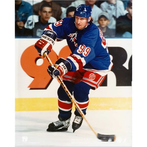 Photo of Wayne Gretzky with the New York Rangers.