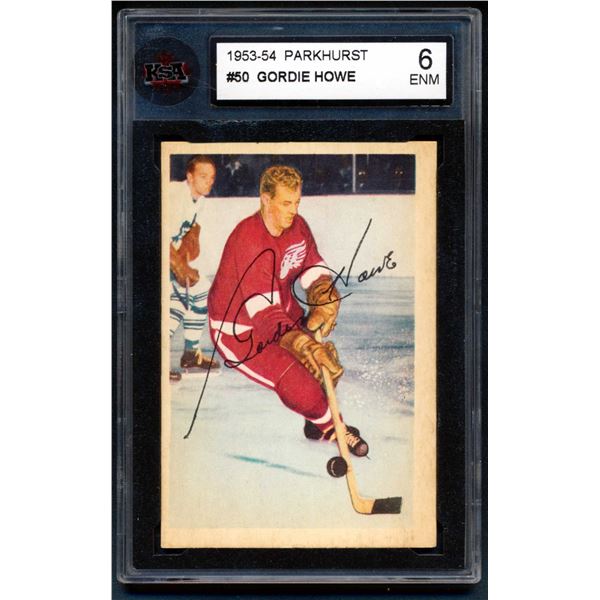 Parkhurst Card of Gordie Howe # 9 third edition of Parkhurst (1953-54).