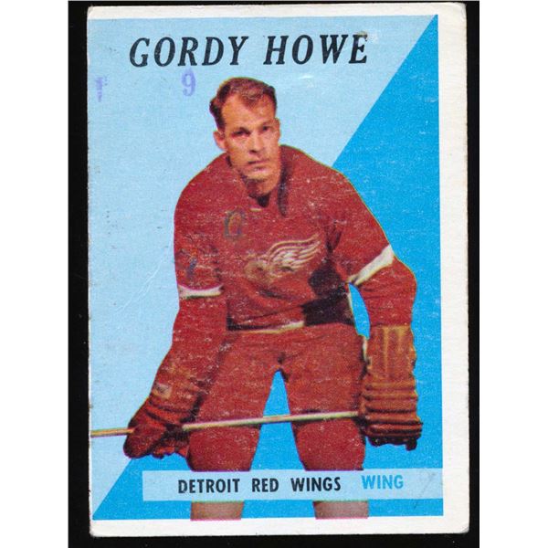 Topps Card from Gordie Howe #9 (1958-59) card #8.