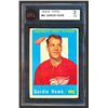 Image 2 : Red Wings Gordie Howe #9 (1959-60) Card #63, printed by Topps graded KSA: VG-3.
