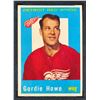 Image 1 : Red Wings Gordie Howe #9 (1959-60) Card #63, printed by Topps graded KSA: VG-3.