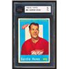 Image 2 : Red Wings Gordie Howe #9 (1959-60) Card #63, printed by Topps graded KSA: VG-3.