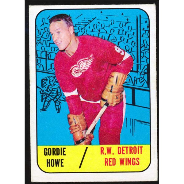 Topps Card from Gordie Howe #9 (1967-68) card #43.