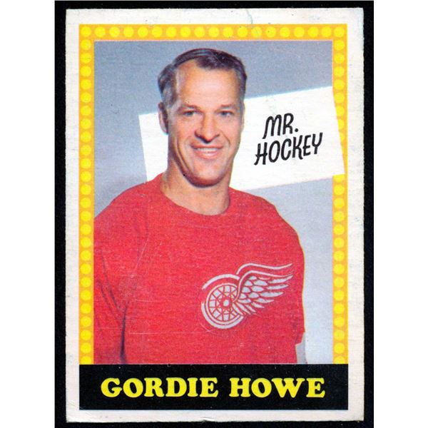 O-Pee-Chee 193A Err card from Gordie Howe #9 (1969-70).